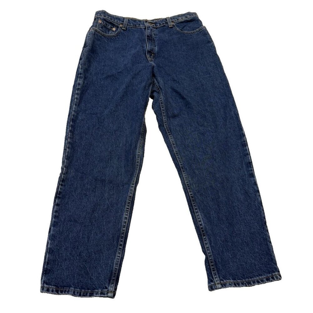 Vtg Levi's 560 Loose Fit Straight Leg Jeans Women's Size 14 Reg S USA Dark Wash